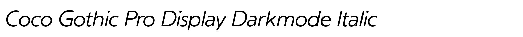 Coco Gothic Pro Display Darkmode Italic image